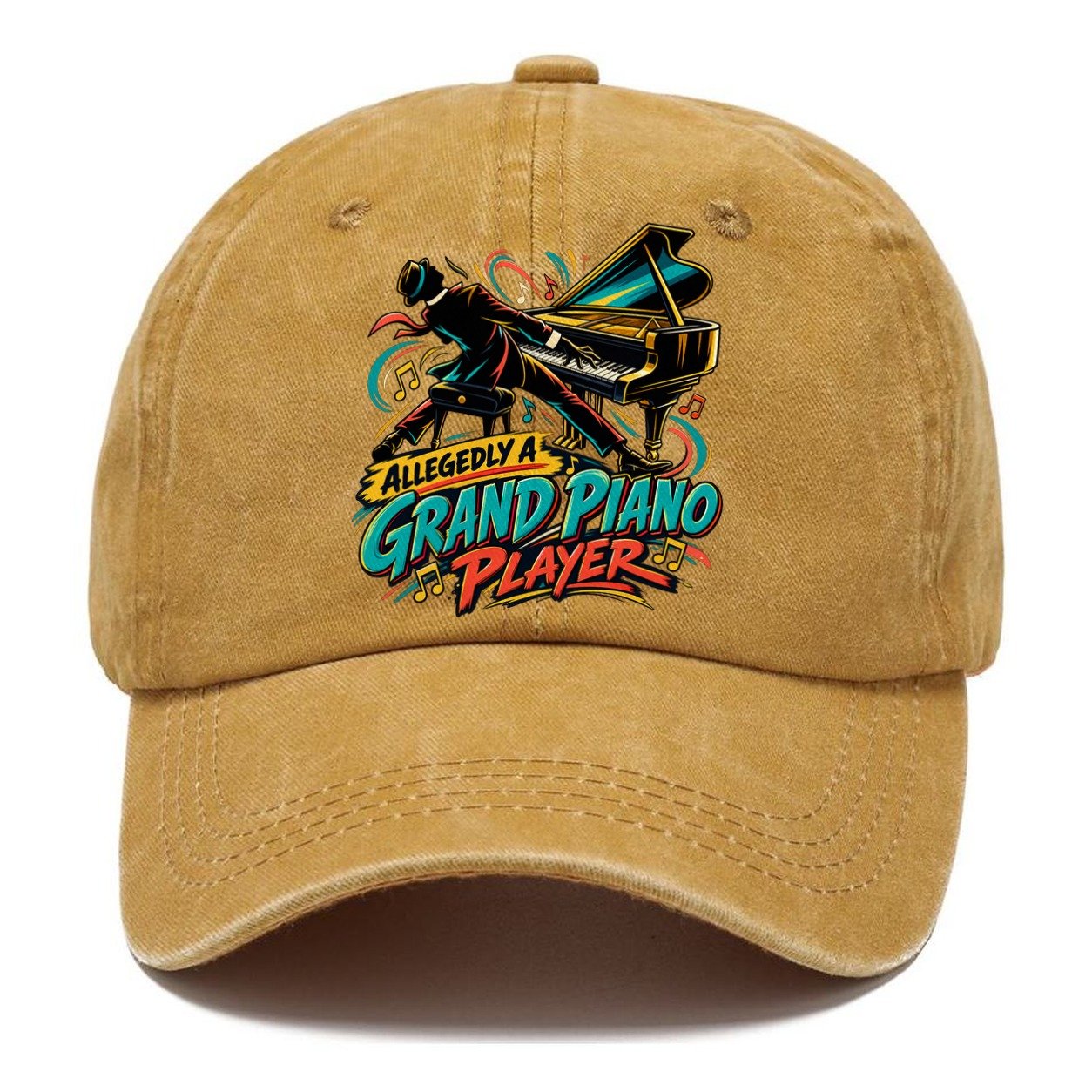 Allegedly A Grand Piano Player Music Instruments Classic Cap – Golden Harvest