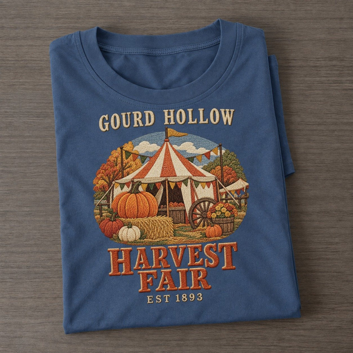 Harvest Fair Gourd Hollow Classic T-shirt – Twilight Navy