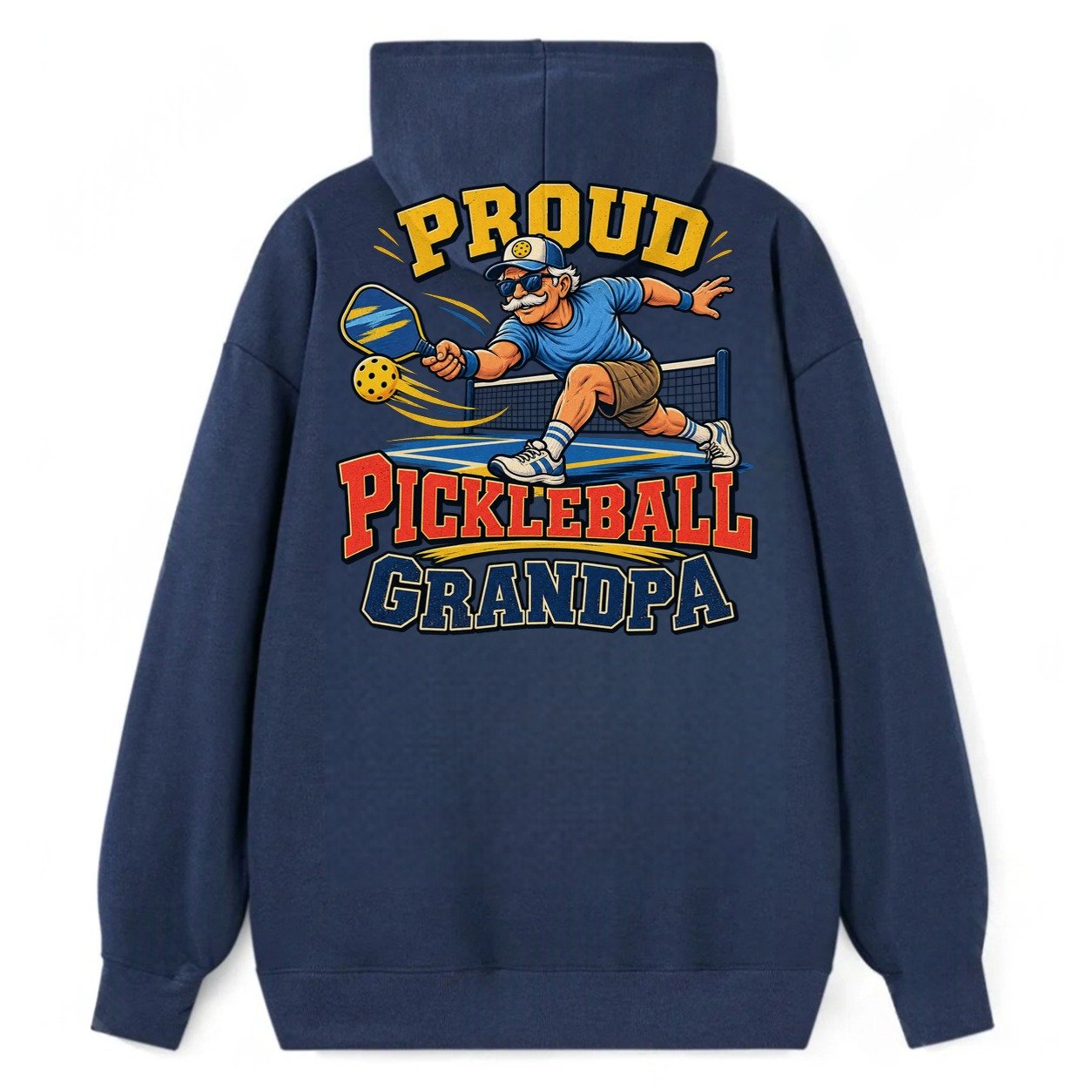 Proud Pickleball Grandpa Pickleball Life Classic Pullover Hoodie – Navy