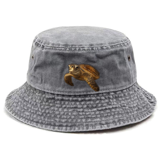 Sea Turtle Portrait Design Vintage Bucket Hat – Urban Haze
