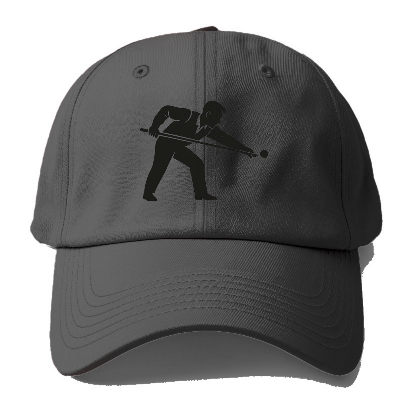 Pool player lining up shot - Baseball Cap