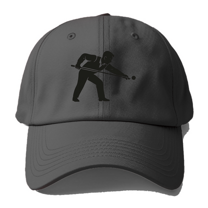 Pool player lining up shot - Baseball Cap