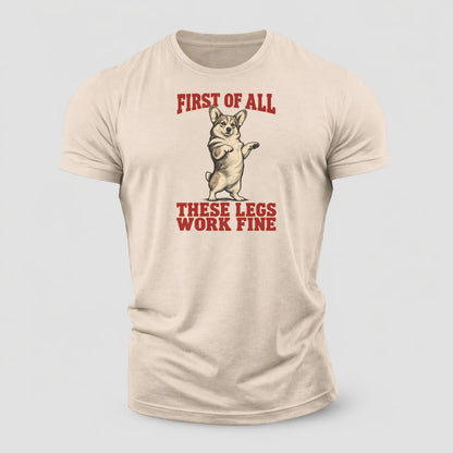 Pembroke Welsh Corgi Dog Declarations Cotton T-Shirt – Sand