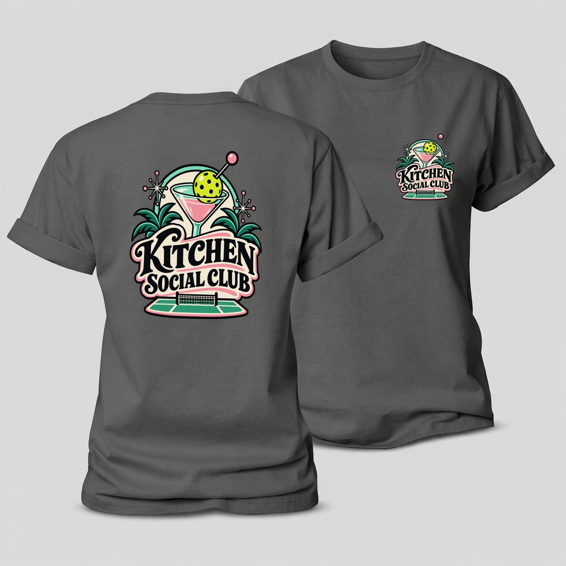 Kitchen Social Club Pickleball Life Women's Cotton T-Shirt – Grey