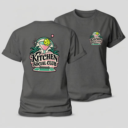 Kitchen Social Club Pickleball Life Women's Cotton T-Shirt – Grey