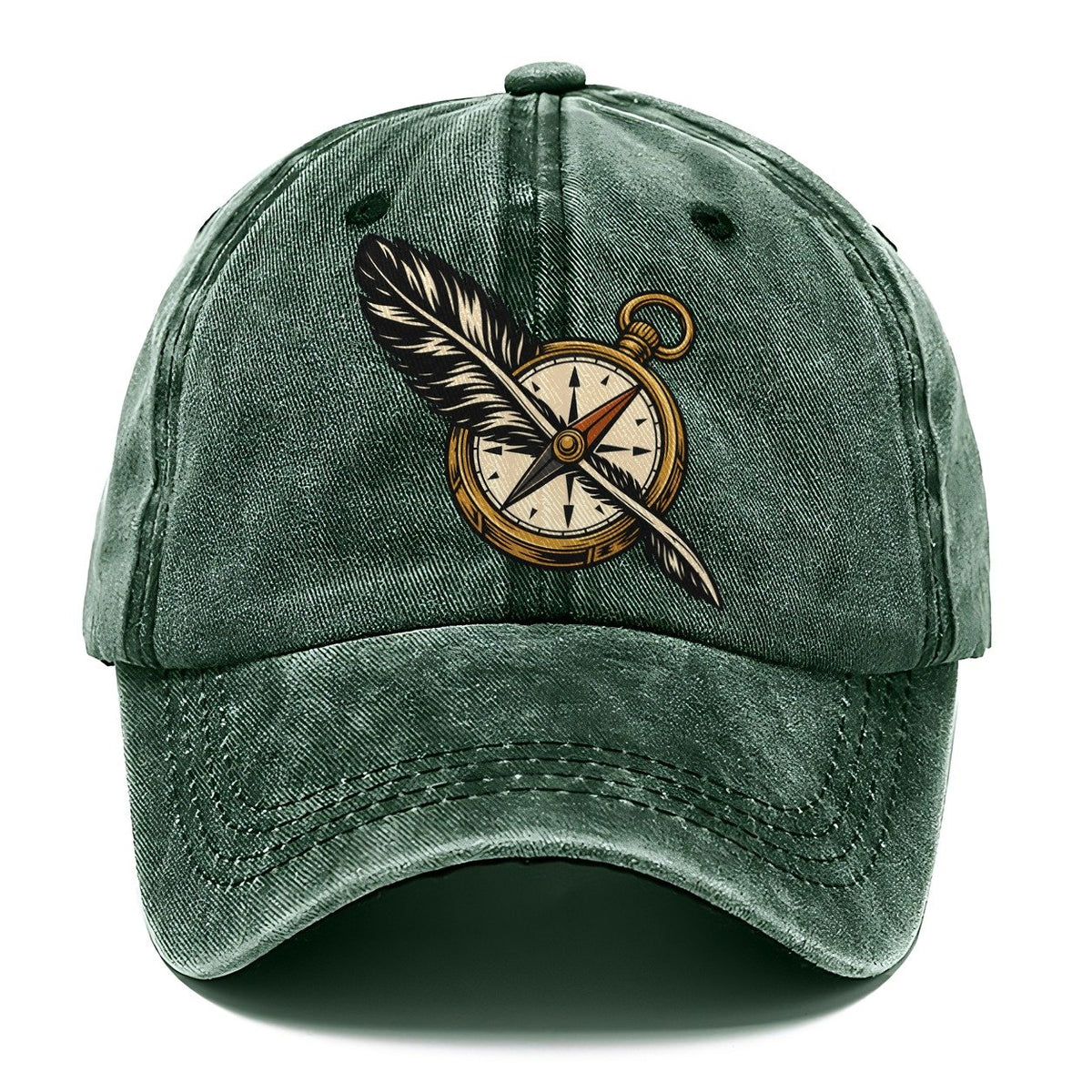 Raven Feather Compass Sundown Familiars Classic Cap – Forest Mist