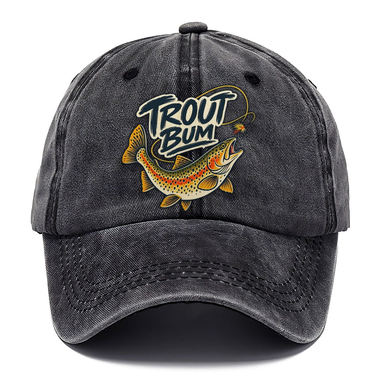 Trout Bum Fishing Elegant Classic Cap – Graphite