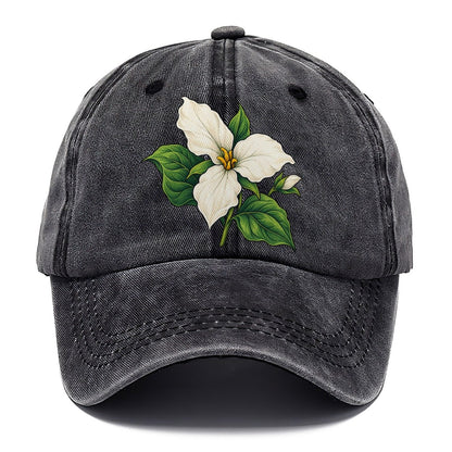 Ontario White Trillium Bloom Canada Cultural Icons Classic Cap – Graphite