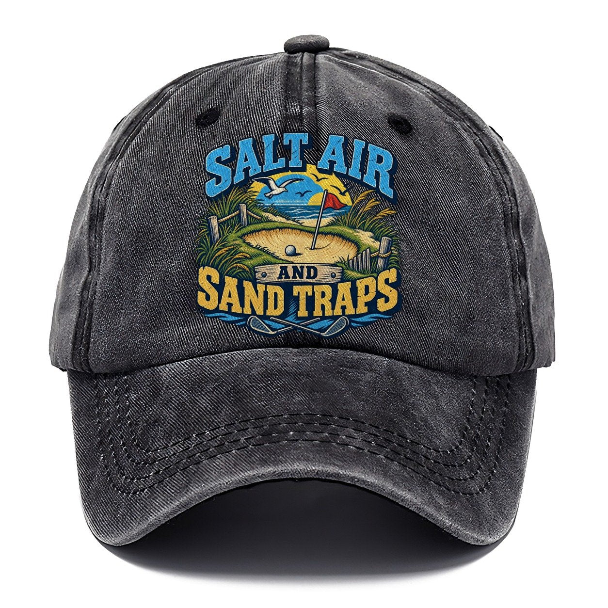Salt Air And Sand Traps Golf Life Classic Cap – Graphite