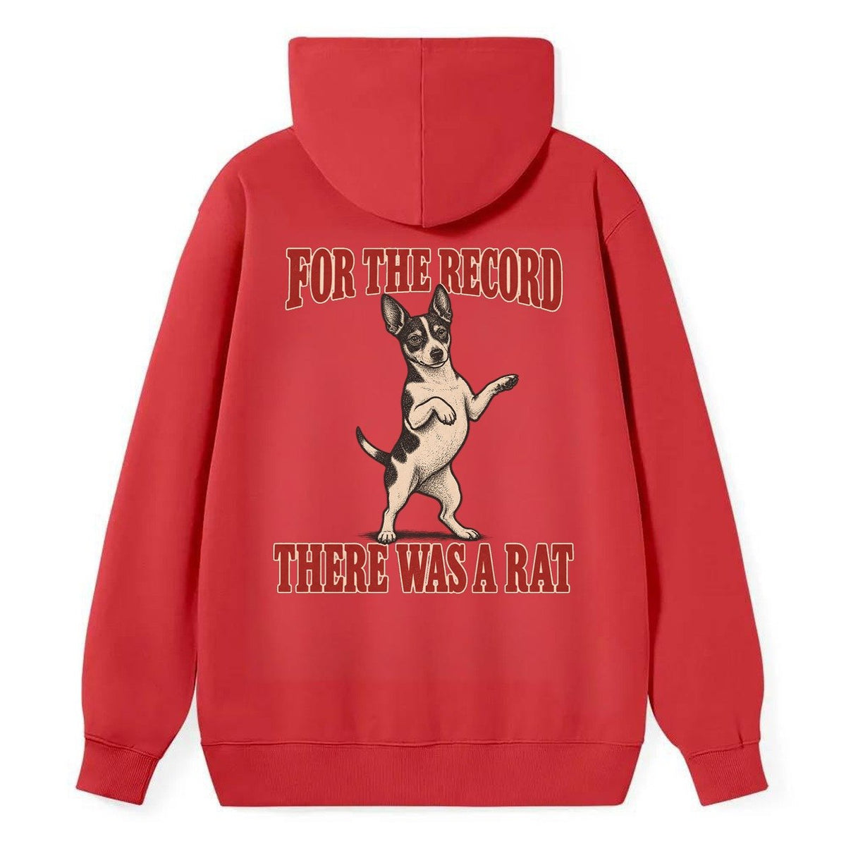 Rat Terrier Dog Declarations Classic Pullover Hoodie – Red