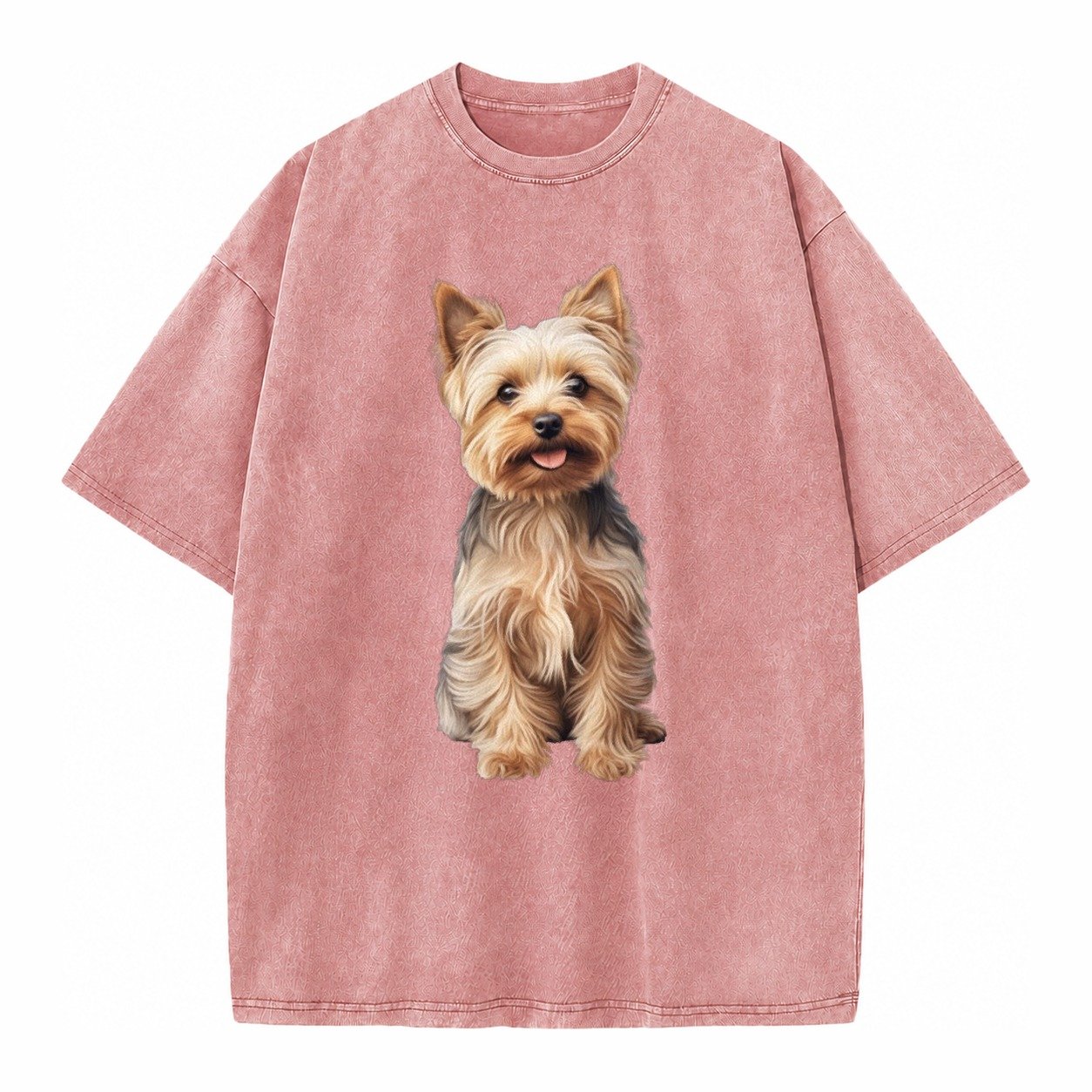 Yorkshire Terrier Dog Vintage T-shirt – Dusty Rose
