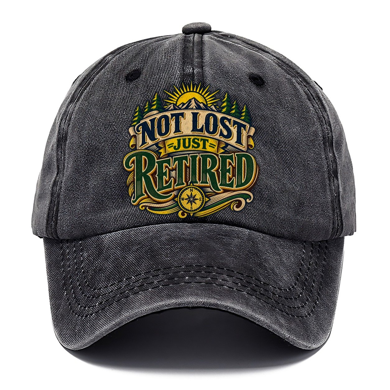 Not Lost Just Retired Retired Living Classic Cap – Graphite