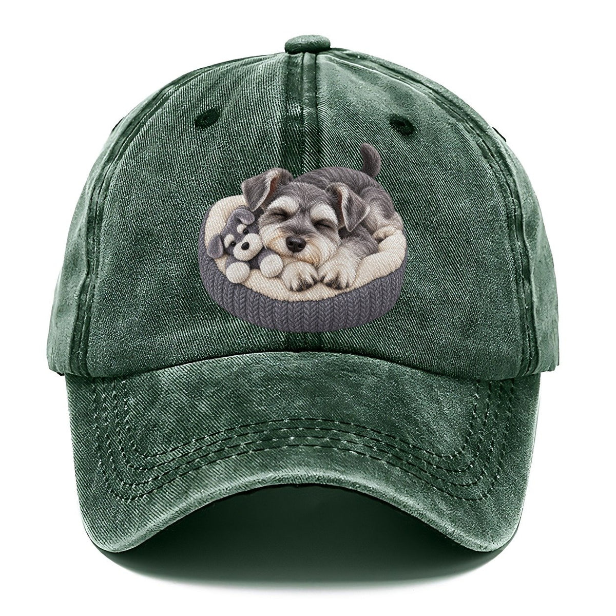Miniature Schnauzer Silhouette Classic Cap – Forest Mist