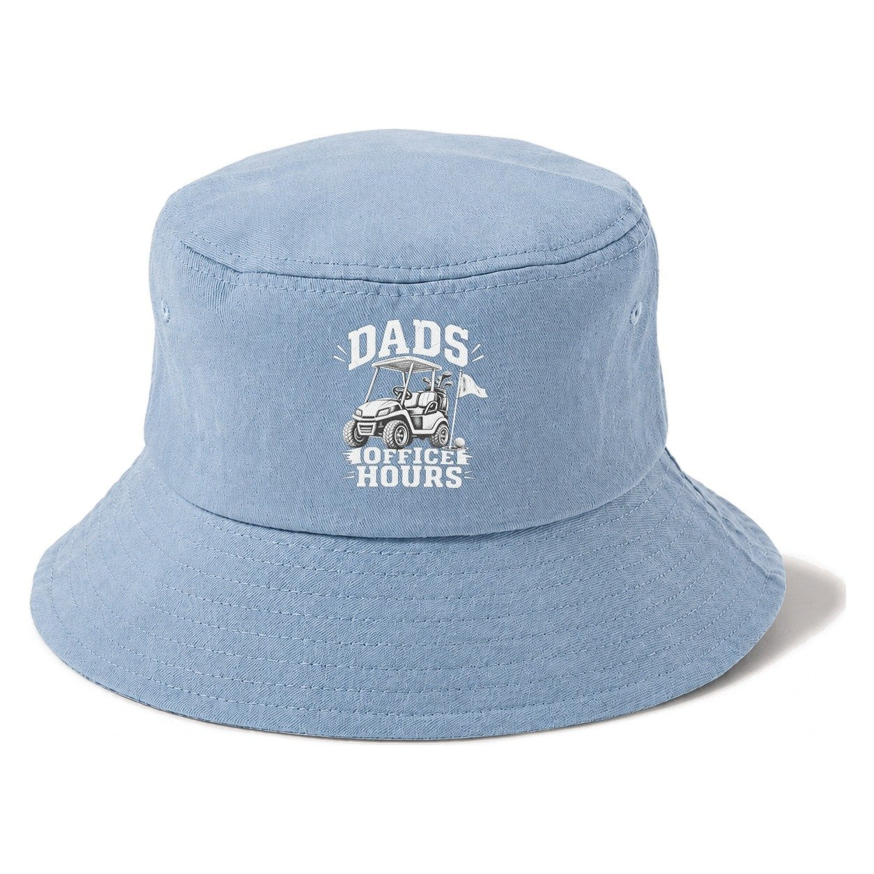 Dads Office Hours Golf Life Bucket Hat – Summer Sky