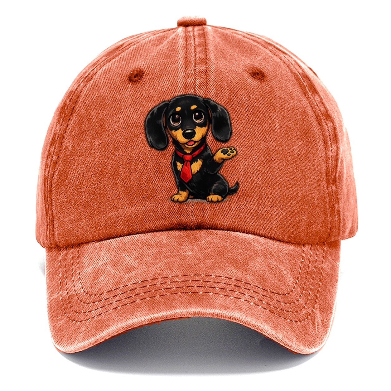 Dachshund Tie Classic Cap – Terracotta Clay