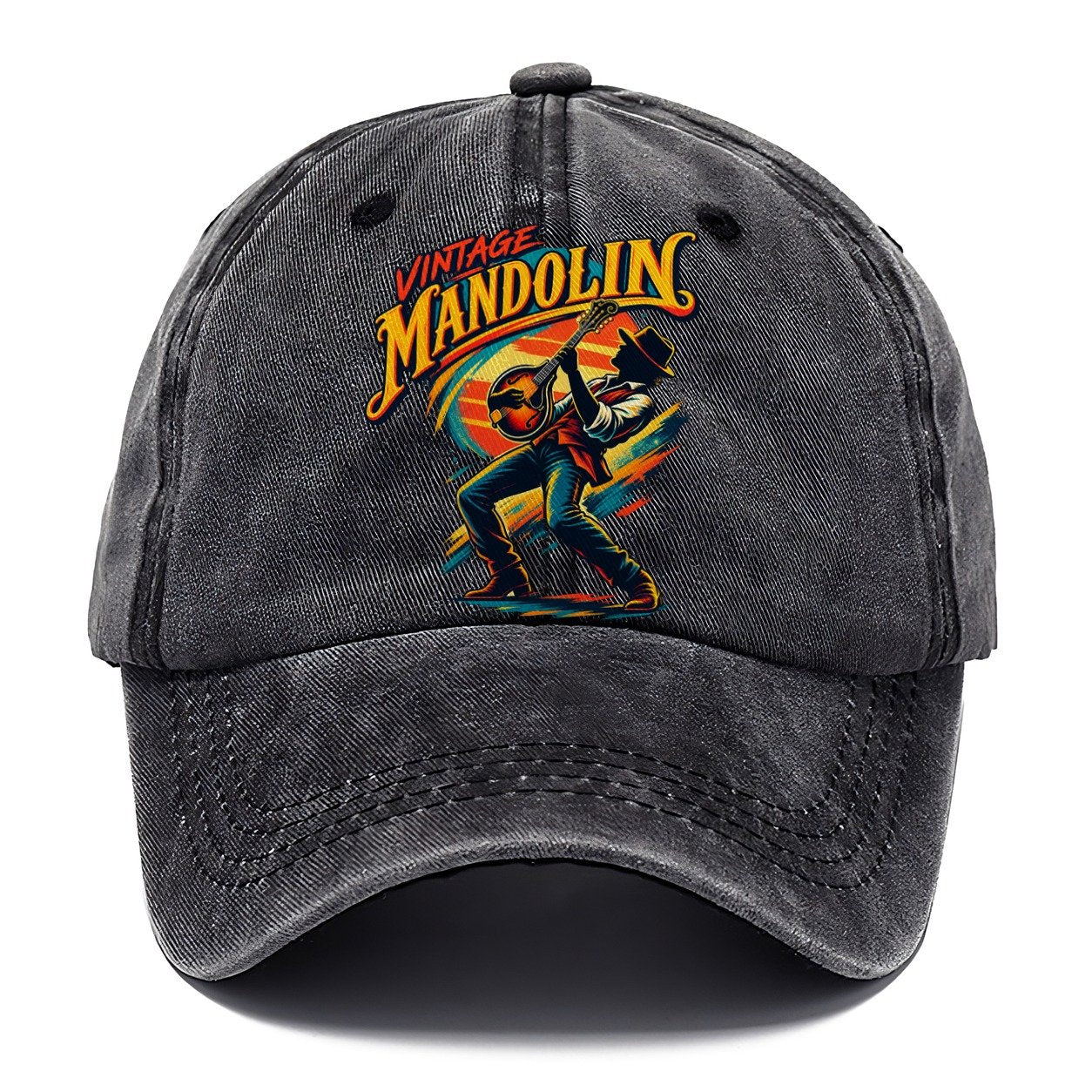 Vintage Mandolin Music Instruments Classic Cap – Graphite