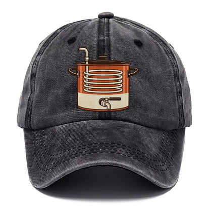 Kettle And Coil Drawing Homebrewing Classic Cap – Graphite