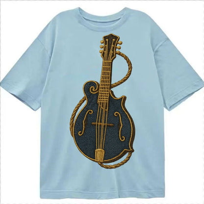 Mandolin Bluegrass Mandolin With F Holes And Double Strings Classic T-shirt – Light Blue