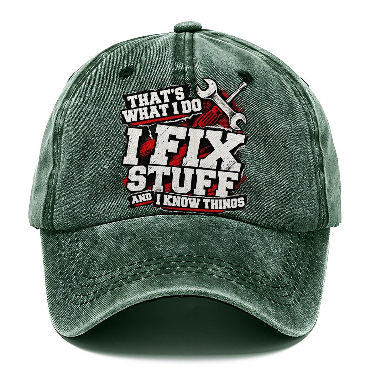 That's What I Do Fix Stuff Classic Cap – Forest Mist