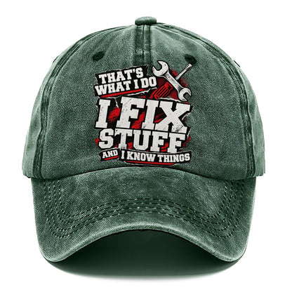 That's What I Do Fix Stuff Classic Cap – Forest Mist
