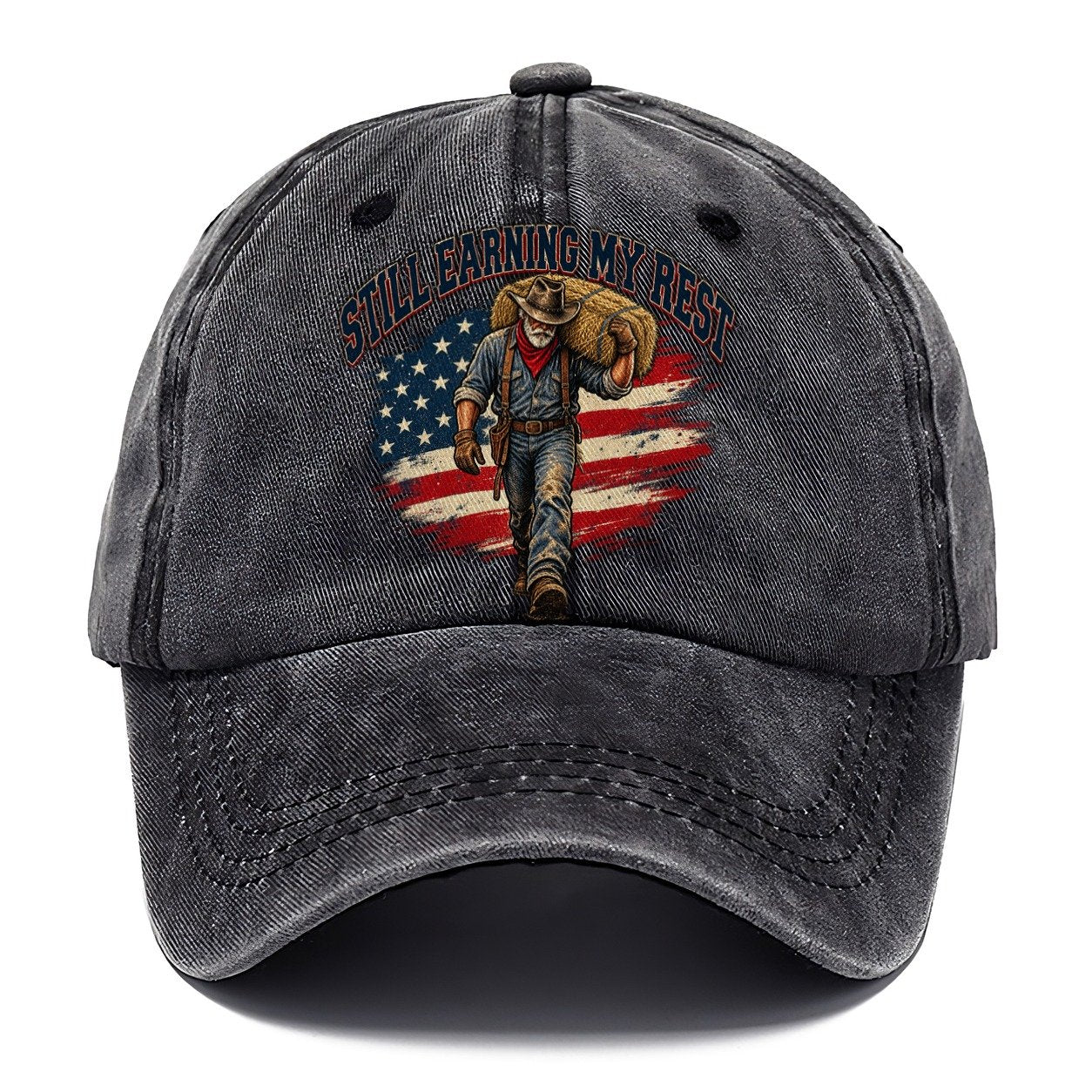 Still Earning My Rest Old Man Strong Classic Cap – Graphite