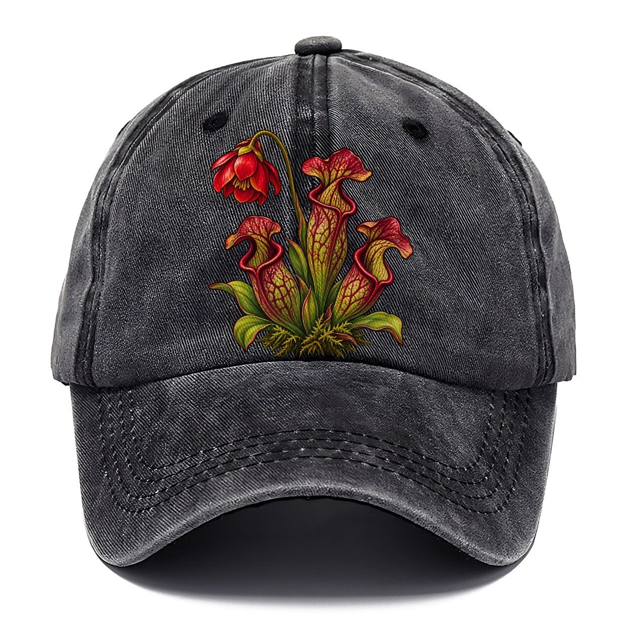 Newfoundland And Labrador Purple Pitcher Plant Canada Cultural Icons Classic Cap – Graphite