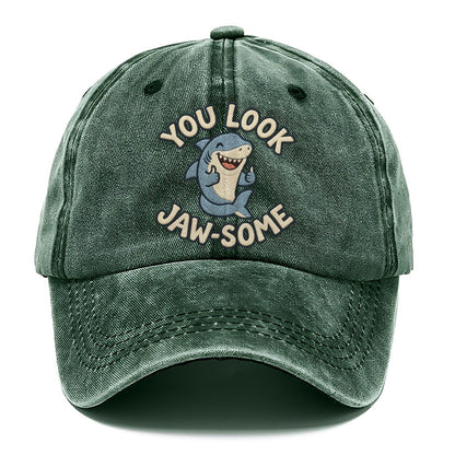 Shark Animal Puns Classic Cap – Forest Mist