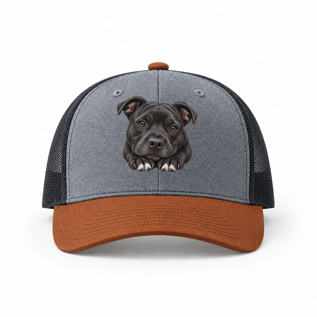 Heather Grey-Rust-Charcoal — front view