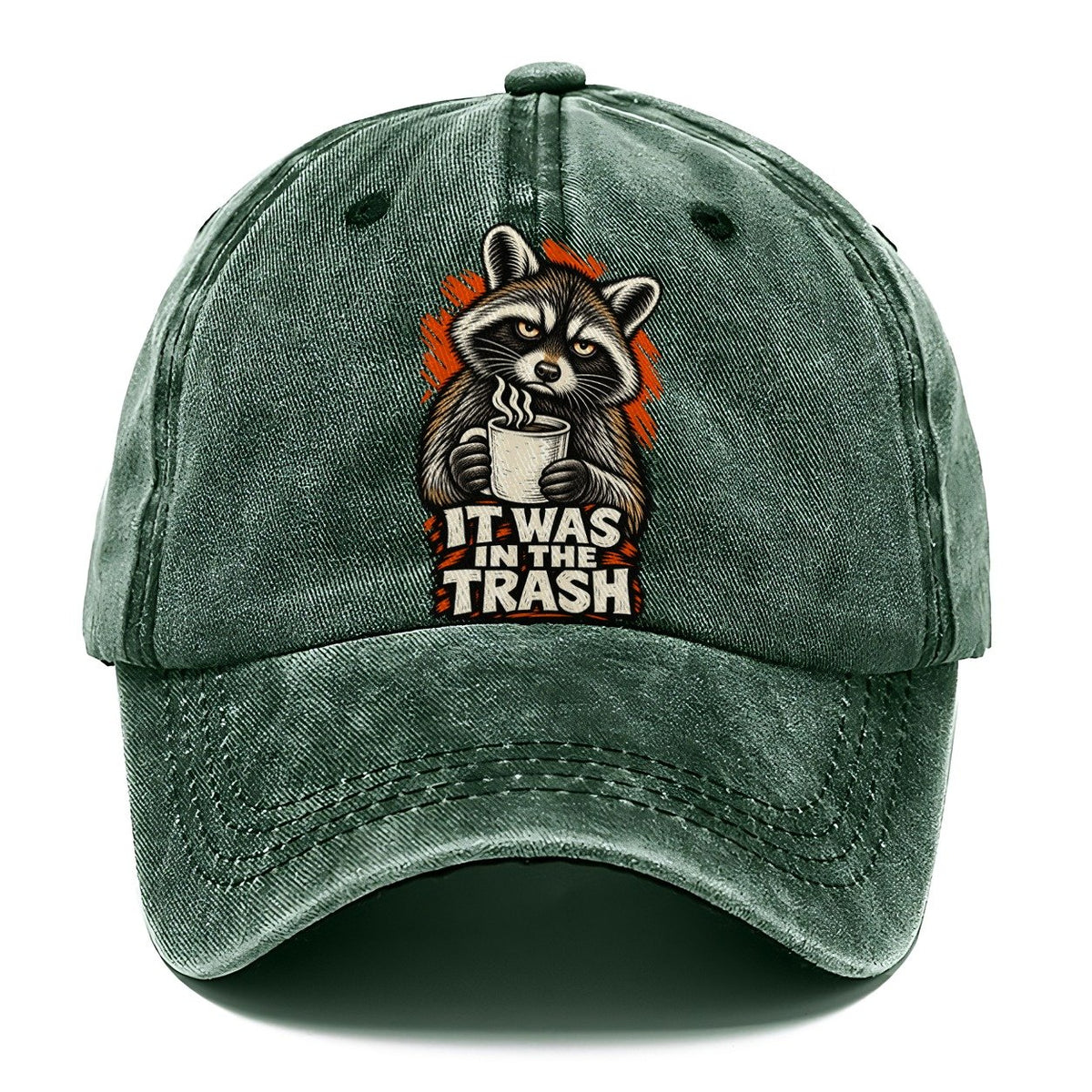 It Was in the Trash Raccoon Classic Cap – Forest Mist