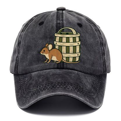 Field Mouse And Basket Foraging And Mycology Classic Cap – Graphite