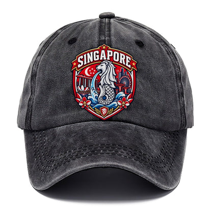 Singapore Retro Badge Country Logos Classic Cap – Graphite