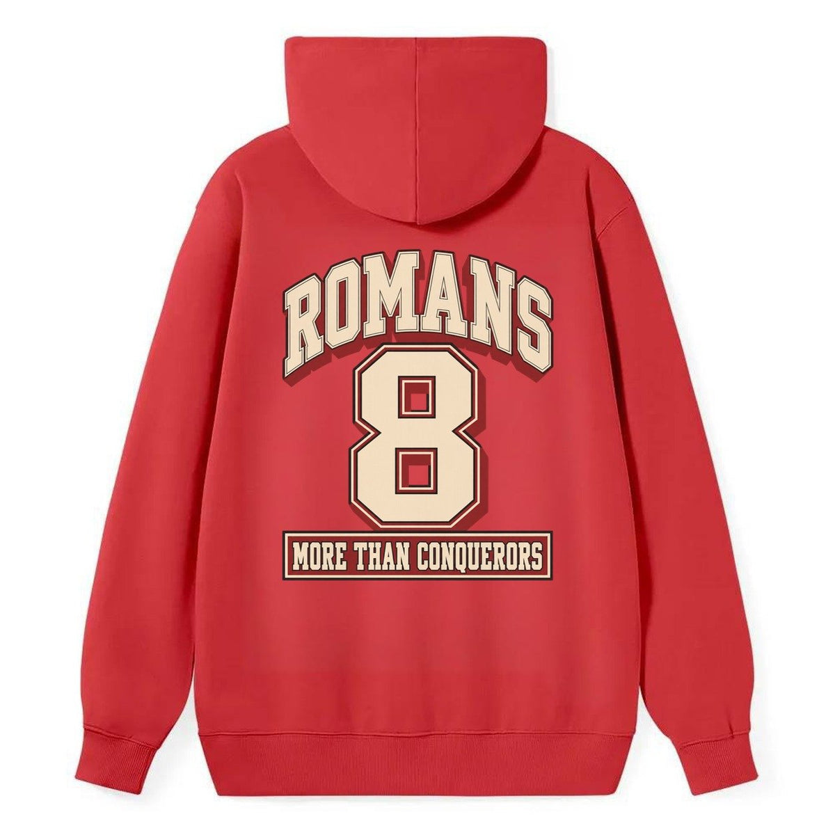 Romans 8 Varsity Chapel Varsity Classic Pullover Hoodie – Red