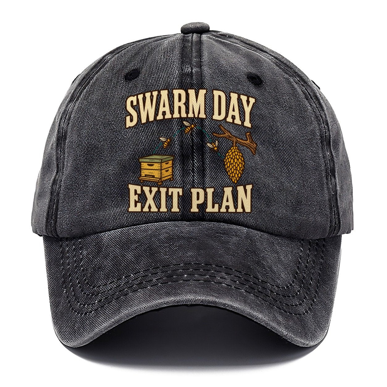 Swarm Day Exit Plan Beekeeping Classic Cap – Graphite