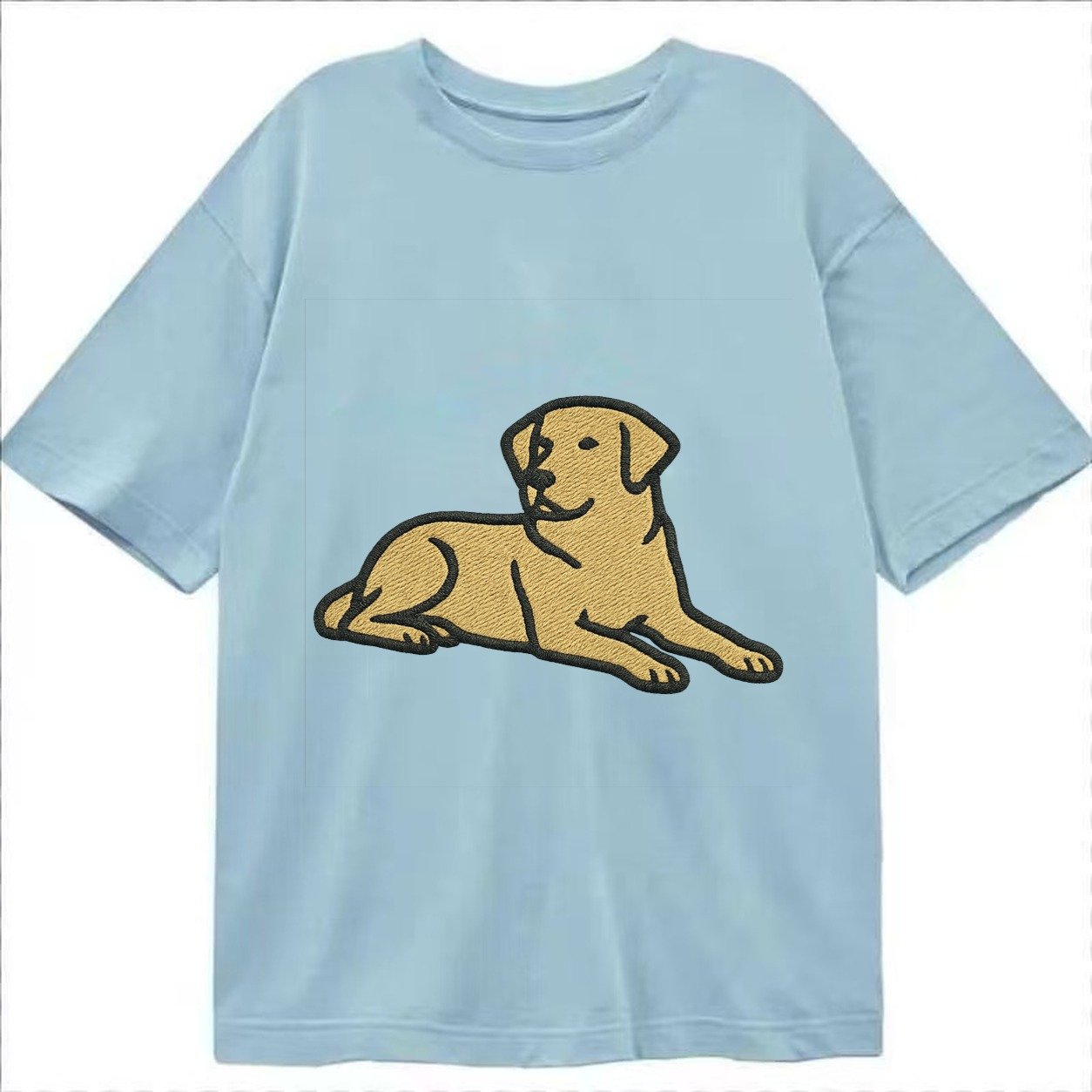Labrador Retriever Yellow Lab Relaxed Lying Down With Head U Classic T-shirt – Light Blue