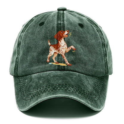 Brown and White Spotted Dog Classic Cap – Forest Mist