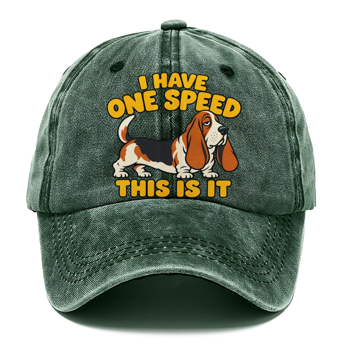 Basset One Speed No Worm Club Classic Cap – Forest Mist