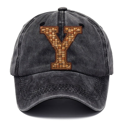 Woven Tweed Y Monogram Classic Cap – Graphite