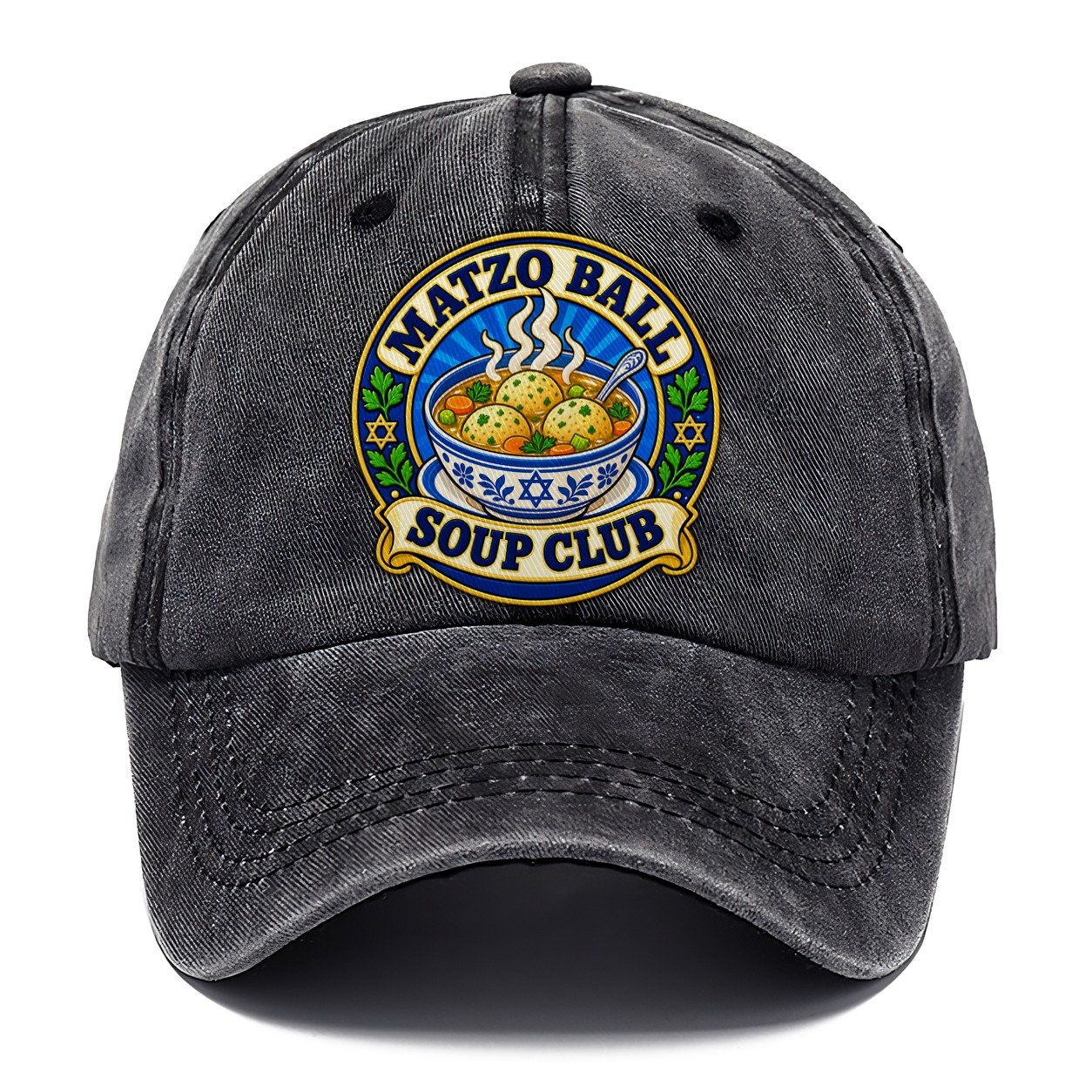 Matzo Ball Soup Club Judaism Heritage Classic Cap – Graphite