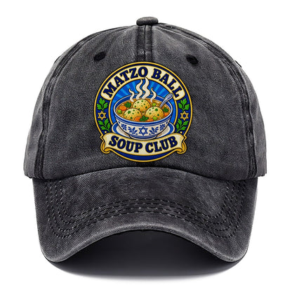 Matzo Ball Soup Club Judaism Heritage Classic Cap – Graphite