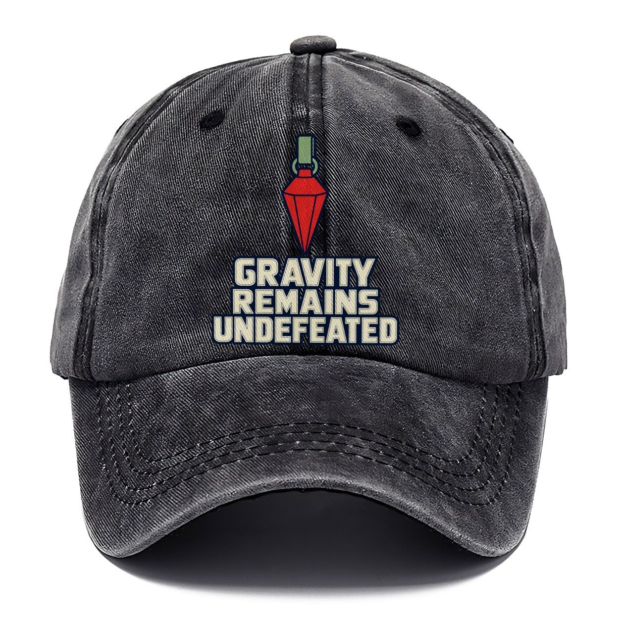 Gravity Remains Undefeated Rock Climbing Classic Cap – Graphite