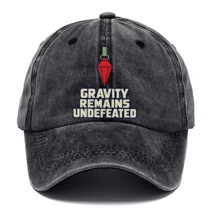 Gravity Remains Undefeated Rock Climbing Classic Cap – Graphite