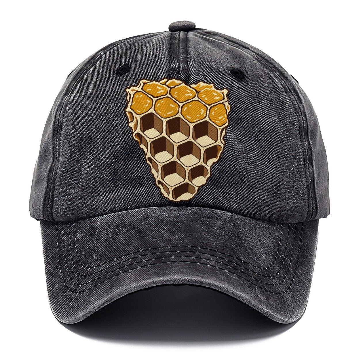 Wax Comb Cross Section Beekeeping Classic Cap – Graphite