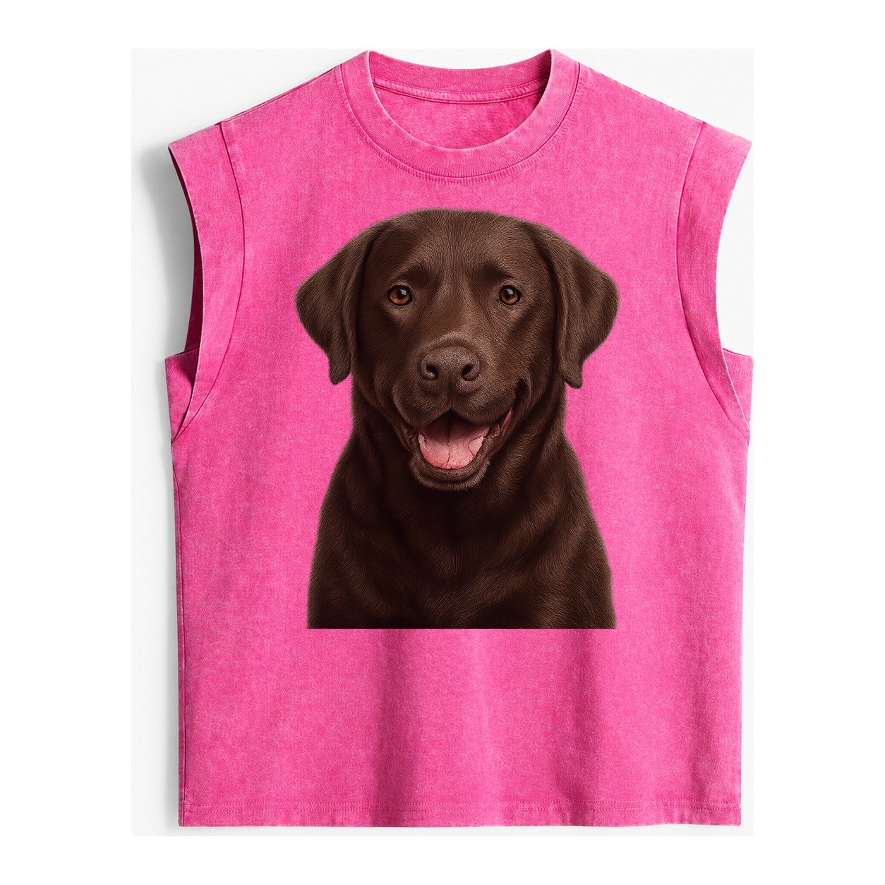 Labrador Friendly Family Vintage Washed Tank – Pink
