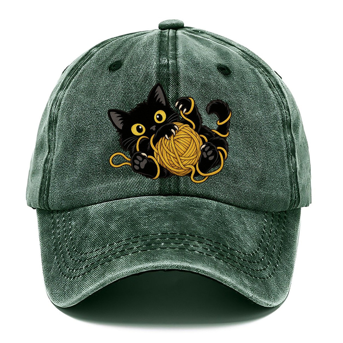 Black Cat Yarn Tangle Fan Favorites Classic Cap – Forest Mist