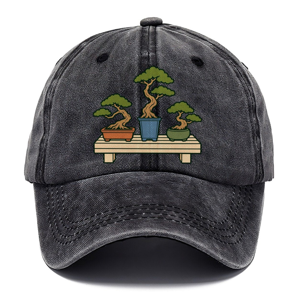 Bench Of Three Pots Bonsai Classic Cap – Graphite