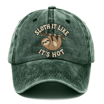 Sloth Animal Puns Classic Cap – Forest Mist
