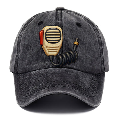 Hand Mic And Coiled Cord Amateur Radio Classic Cap – Graphite