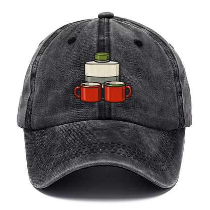 Flask And Two Mugs Geocaching Classic Cap – Graphite