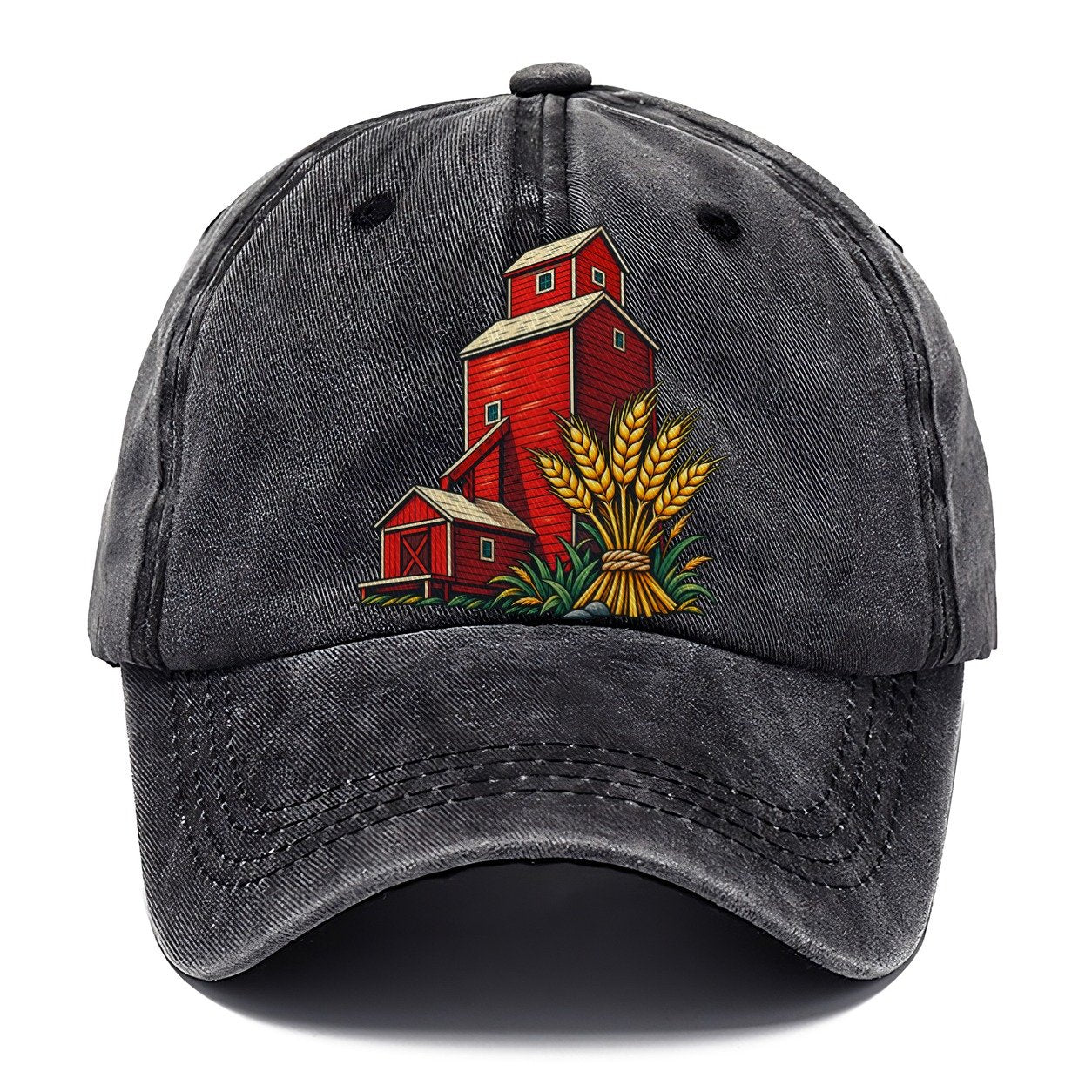 Prairie Grain Elevator And Wheat Sheaf Canada Cultural Icons Classic Cap – Graphite