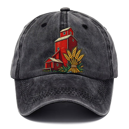 Prairie Grain Elevator And Wheat Sheaf Canada Cultural Icons Classic Cap – Graphite